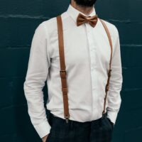Wedding Apparel Leather Suspenders