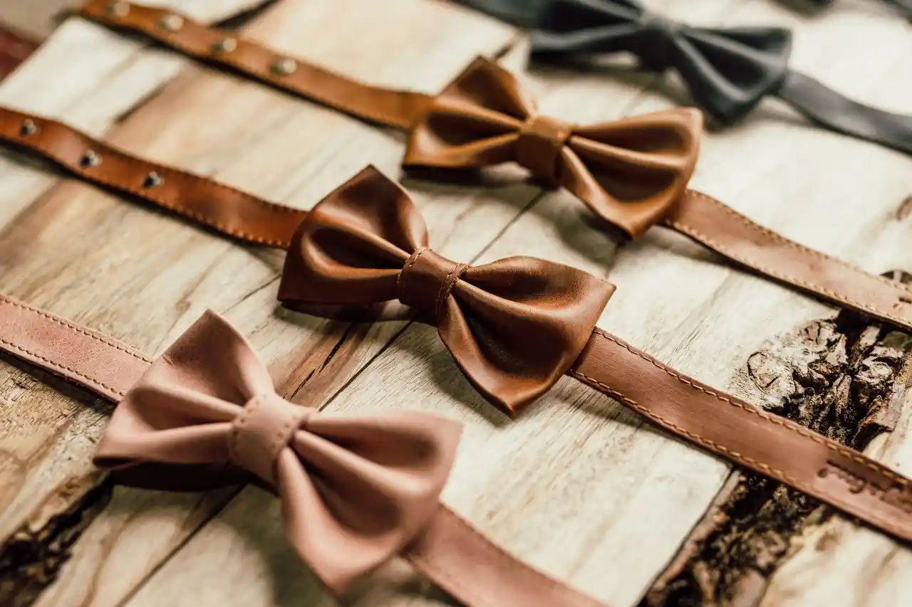 Leather Bow ties