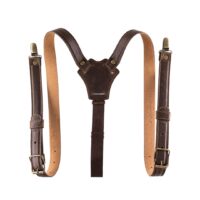 Chocolate Leather Suspenders Wedding apparel